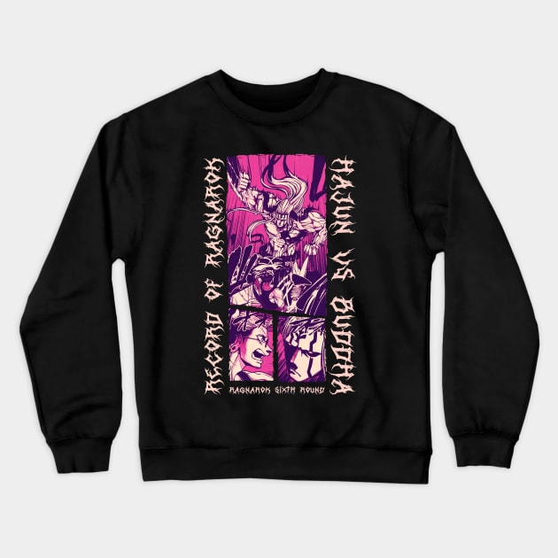 Buddha vs Hajun - RECORD RAGNAROK - SHUUMATSU VALKYRIE Manga Design V1 Crewneck Sweatshirt by JPNDEMON